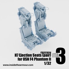 1/32 USN Phantom H7 Ejection Seats (2pcs) for Tamiya/Academy/Revell/Red Pill