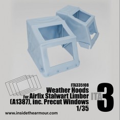 1/35 Weather Hoods for Airfix Stalwart Limber A1387 (with precut clear parts)