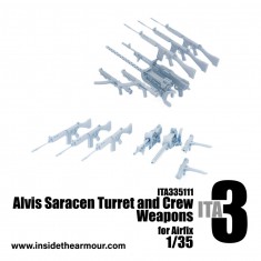 1/35 Saracen APC Turret and Crew Weapon set for Airfix kit