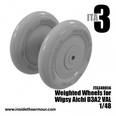 1/48 Weighted Main Wheels for Wingsy Aichi D3A2 Val