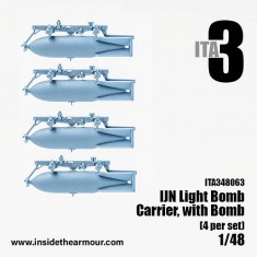 1/48 IJN Light Bomb Racks with Bombs (x4) for D3A1, D3A2 Vals and A6m Zero Kits