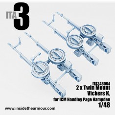 1/48 2x Twin Mount Vickers K for ICM Hampden kit