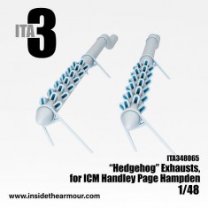 1/48 Hedgehog Exhaust for ICM/ITA348046 Handley Page Hampden kit