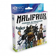 Acrylic Paints set - Smart Colors #Malifaux Forged in NMM Gold and Silver (12x 20ml)