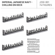 1/250 Japanese Imperial Navy Battleship Crews Chilling On Deck (74 figures)