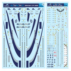 1/144 El-Al Boeing 737-800 Decals (Instructions: 4 pages)