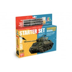 1/56 Sherman M4A3E8 Fury Starter Set (kit, glue, 3 acrylic markers)