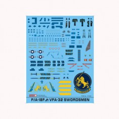 Decals for 1/72 McDonnell Douglas F/A-18F VFA-32 Swordsmen