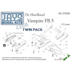 1/72 de Havilland Vampire FB.5 (Lite) Twin Pack