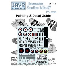 1/72 Seafire Mk.47 Decals for 3 RN Aircrafts, VP474, VP461, PS949