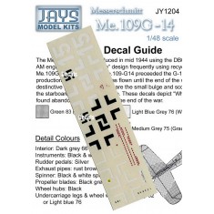 1/48 Messerschmitt Bf109G-14 Decals for "White" 15