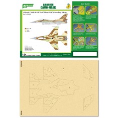 Airbrush Camo-Mask for 1/72 Israel F16C Camouflage Scheme