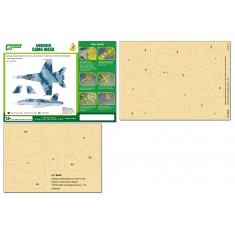 Airbrush Camo-Mask for 1/48 F/A-18C NSAWC "Sukoi Blue" Buno 2009 Camouflage Scheme