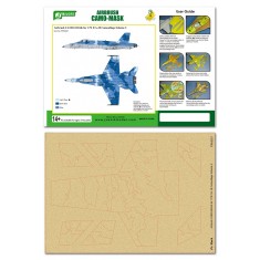 Airbrush CAMO-MASK for for 1/72 F/A-18 Camouflage Scheme #3