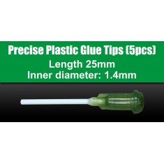 Precise Plastic Glue Tips (5pcs, Inner Diameter: 1.4mm, Length: 25mm)
