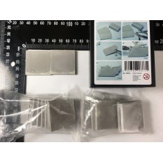 1/45, 1/48, 1/32, 1/35 Concrete Plate w/Steel Mate (35x35mm, 20pcs)