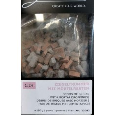 1/24 Debris of Red Bricks w/Mortar (150g)