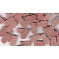 1/35, 1/32 Roof Tiles Flat Bricks Round Style - Medium Brick-Red (Ceramic) 1000pcs