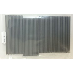 1/35, 1/32 Corrugated Anthracite Roof Sheeting (6-Wave Plate) - Dark Grey (Plastic) 50pcs