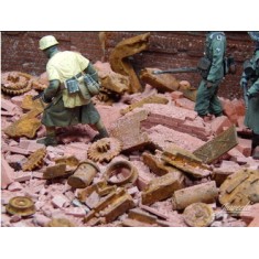1/35, 1/32 Rusty Scrap Metal - Gearwheels (Ceramic) app. 45g