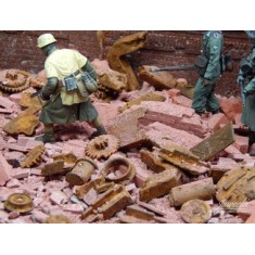 1/35, 1/32 Rusty Scrap Metal - Gearwheels (Ceramic) app. 90g