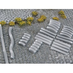 1/32, 1/35 Curbs Add On (Curves/Lowering) 1 Set