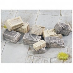 1/45 1/50 Old Wood Boxes #Small #Light (5pcs) #Dark (5pcs)