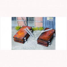 1/45 1/50 Metal Plates Rusty (10x)