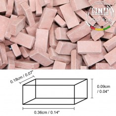 1/72 Bricks - Medium Brick-Red (Material: Ceramic) 5,000pcs