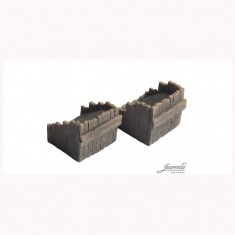 1/87 (HO scale) Buffer Wooden (Railway Thresholds, 2pcs)