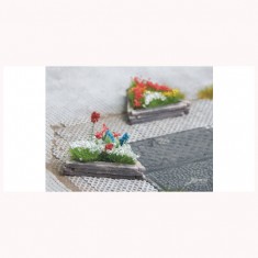 1/87 (HO scale) Road Plant Box Wood (Small, 5pcs)