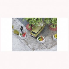 1/87 (HO scale) Plant Box Concrete - Hexagon (5pcs)