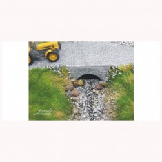 1/87 (HO scale) Water Passage Medium (Bricks Grey 6x)