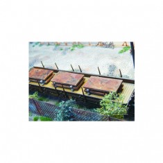 1/87 (HO scale) Metal Plates Rusty (20x)