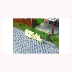 1/87 (HO scale) Bags (Garbage/Transport, Yellow 100x)