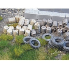 1/87 Old Wooden Barrels - Light (44pcs) & Dark (44pcs)
