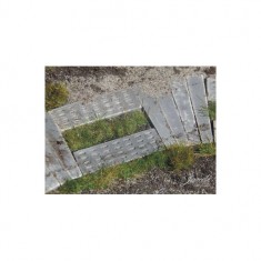 1/87 Concrete Roadway Panels (0.20 x 3.50 x 1.20 cm, 60x)