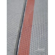 1/87 FLEXYWAY Concrete Paving Stones Foot/Cycle Path Grey/Red