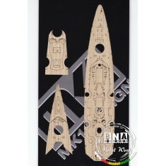 Wooden Deck for 1/700 German Bismarck for Trumpeter kit