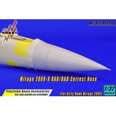 1/32 Mirage 2000-9 RAD/DAD Correct Nose for Kitty Hawk kits