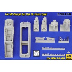 1/48 McDonnell Douglas F/A-18F Hornet Cockpit Set Lot 26+ Late Type for Meng Kits