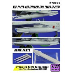 1/72 Mikoyan-Gurevich MiG-21 PTB-490 External Fuel Tanks (3pcs)