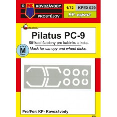 1/72 Pilatus PC-9 Canopy and Wheel Disk Mask
