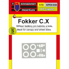 1/72 Fokker C.X Light Bomber Canopy and Wheel Disk Mask