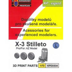 1/72 X-3 Stilleto Wheels and Seat