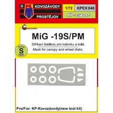 1/72 Mikoyan-Gurevich MiG-19S Canopy and Wheel Disk Mask