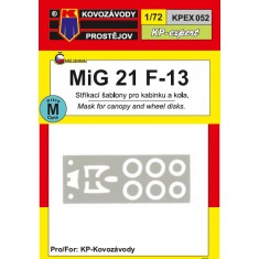 1/72 Mikoyan-Gurevich MiG-21 F-13 Canopy and Wheel Disks Mask