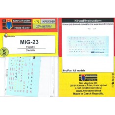 1/72 Mikoyan-Gurevich MiG-23 Stencils Decal
