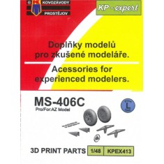 1/48 Morane-Saulnier M.S.406 3D Parts for AZ Model
