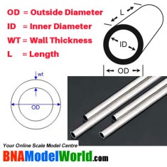 Large Round Aluminum Tubes Set #Soft Bendable (3pcs, 3 sizes, L: 304.8mm)